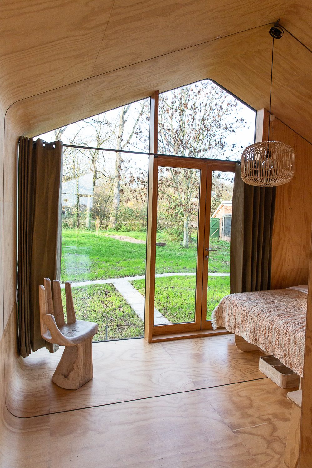 Uitzicht op de natuur vanuit het wikkelhouse